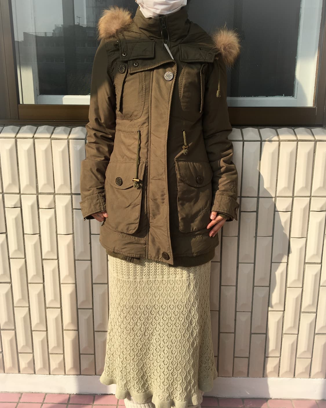 Fake fur hood filed jacket 상품이미지1