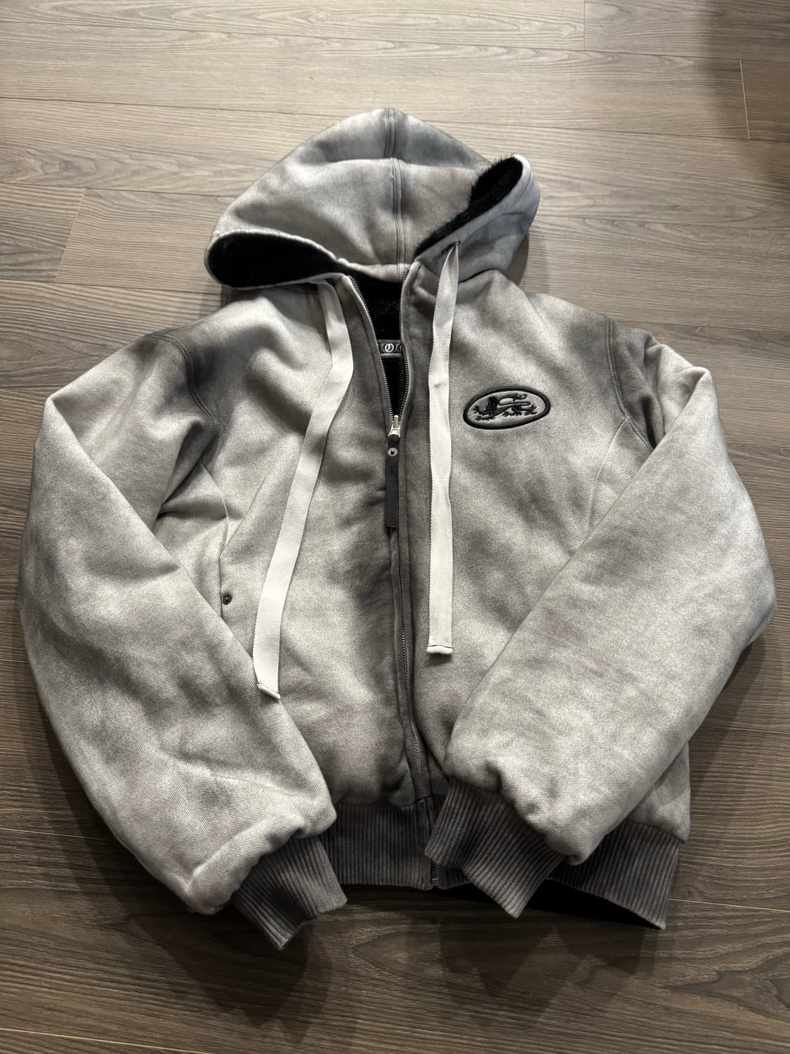 베드 블러드 미스틱11 리버시블 퍼 후드 자켓 - 화이트/블랙 상품이미지7