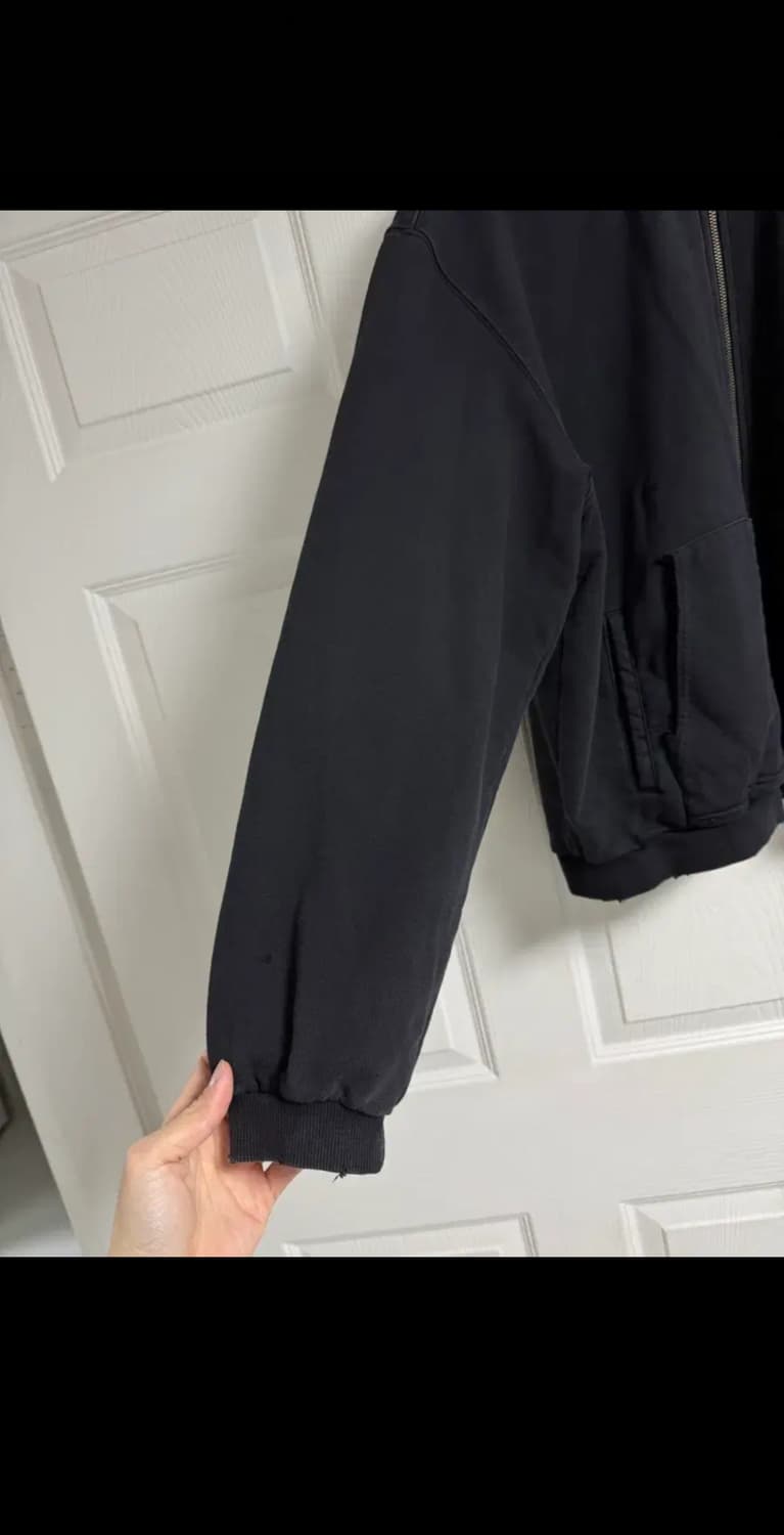 (3) 폴리테루 데미지드 집 저지 자켓 페이디드 블랙 상품이미지3