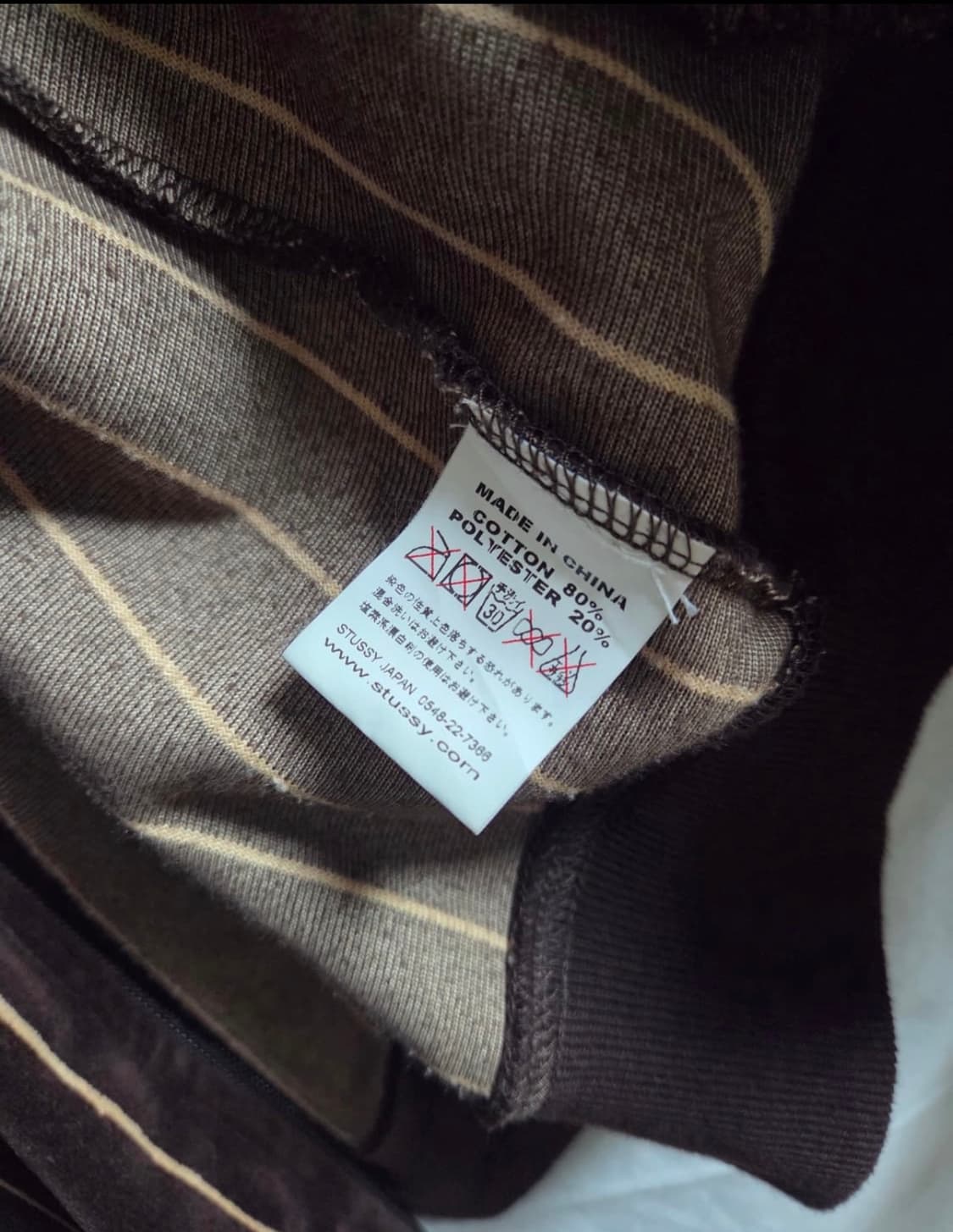 90s올드 스투시 재팬 벨루어 후드 집업 자켓M 상품이미지4