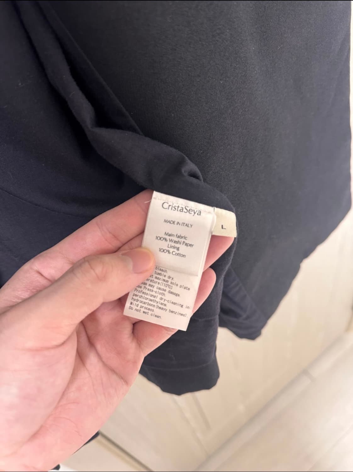 크리스타세야 카라리스 자켓 블랙 L 상품이미지2