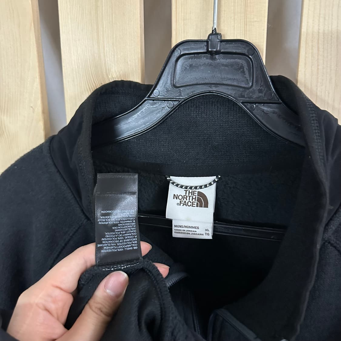 (XL) 노스페이스 블랙 니트 집업 자켓 상품이미지4