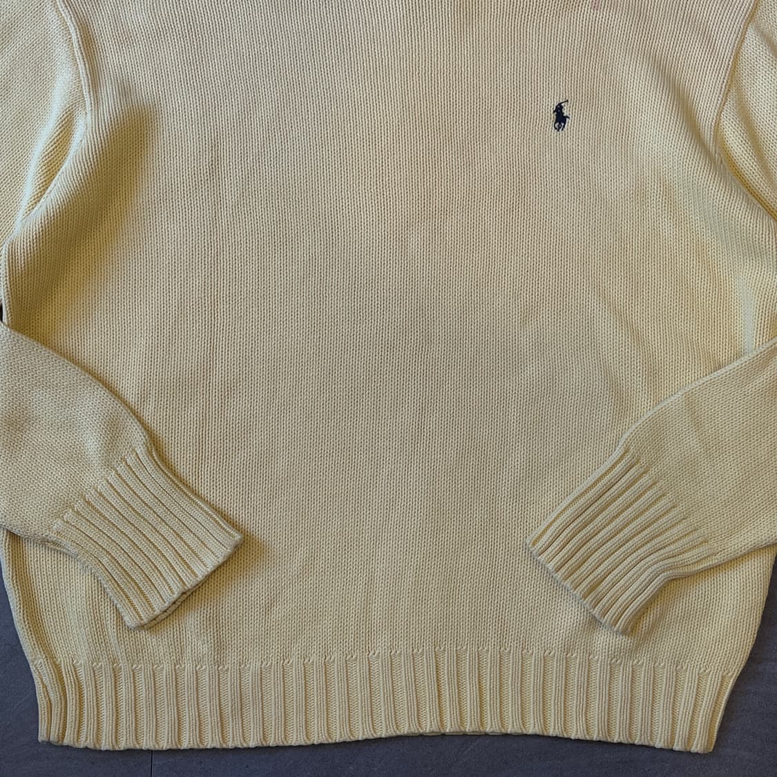 폴로 정품 해비 옐로우 코튼 니트 상품이미지4