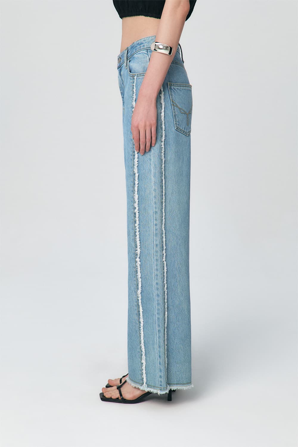 쿠메 Kume Wide Denim Pants 라이트블루 상품이미지4