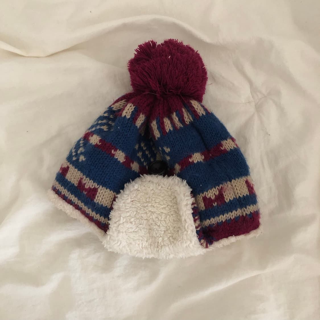 빈티지 방울니트 이어플랩 비니  상품이미지2