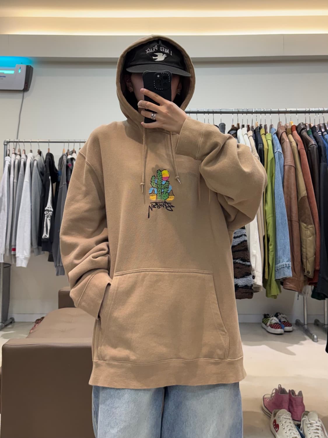 스투시 선인장 그래픽 후드티 상품이미지6