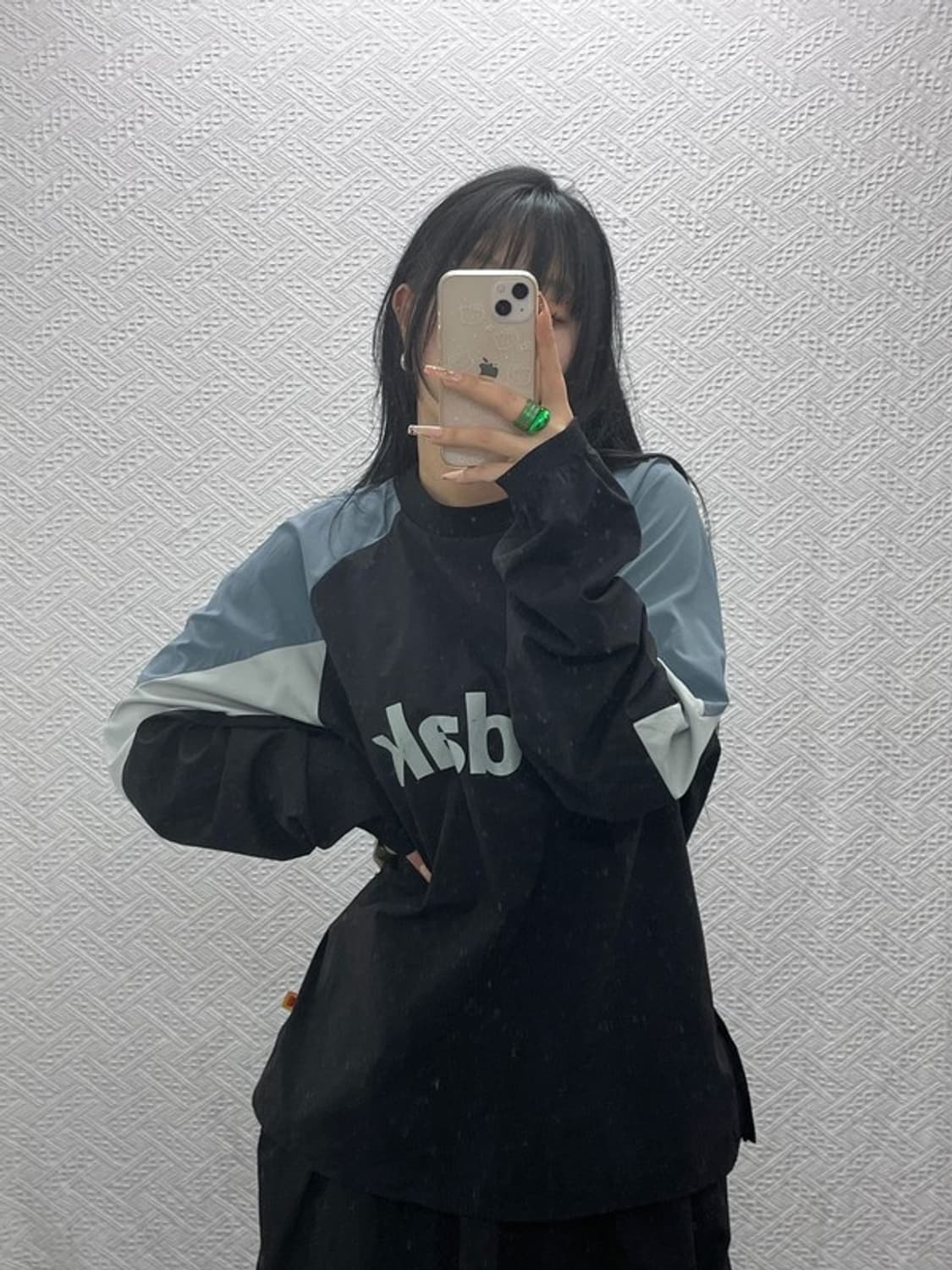 코닥 레트로 컬러 배색 바람막이 웜업 맨투맨 L C08165 상품이미지1