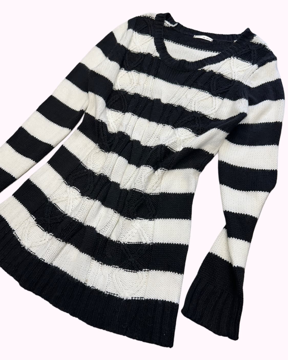 SKY BOMBER stripe cable knit dress 상품이미지2