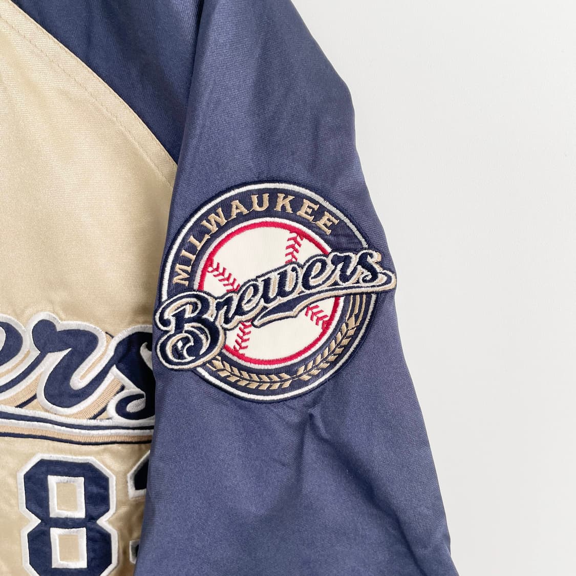 F1 엠엘비 MLB 밀워키 브루어스 바시티 자켓 XL사이즈 상품이미지5