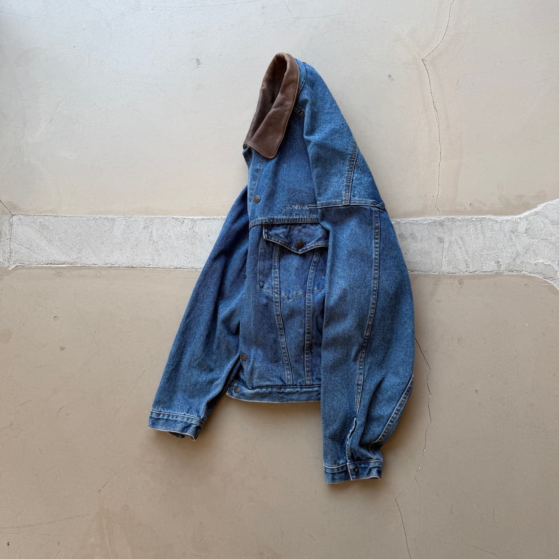 vtg 레더 카라 트러커 자켓 상품이미지1