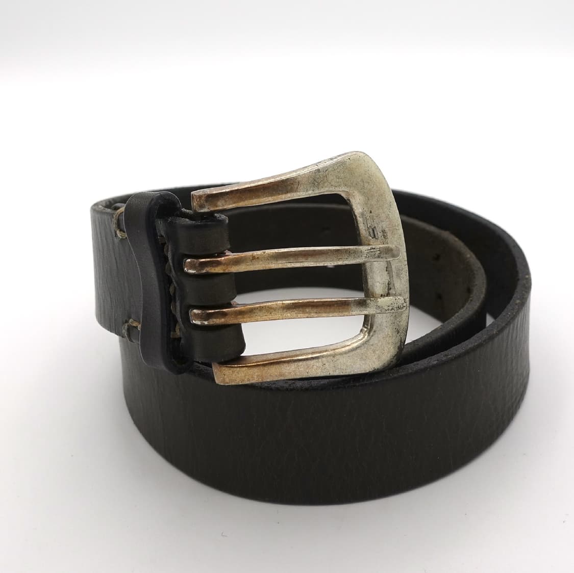 Y's 와이즈 요지야마모토 아카이브 더블 펀치 레더 벨트 상품이미지4