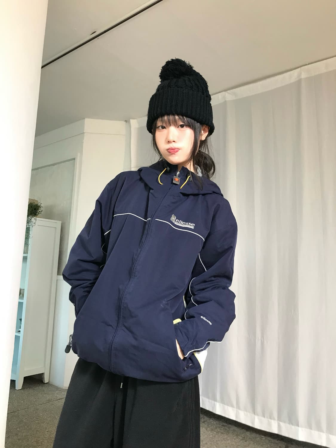 엘레쎄 네이비 트랙 후드 자켓 상품이미지4