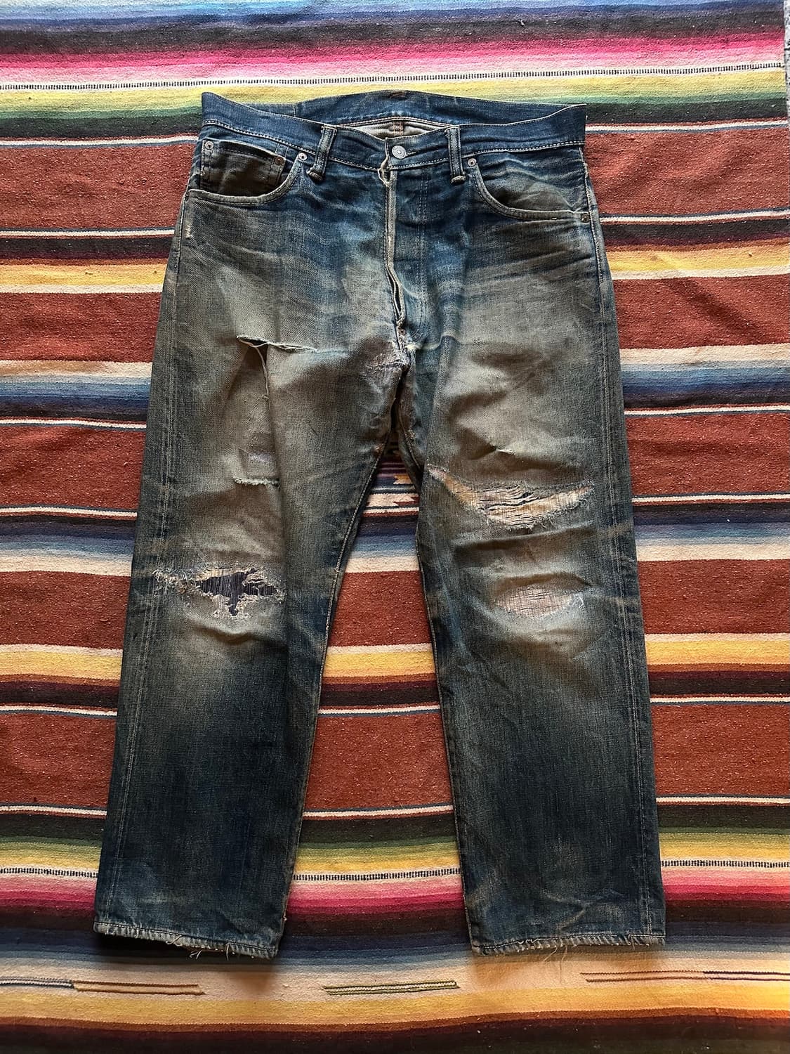 90s EVISU 빈티지 에비수 셀비지 데님 팬츠 상품이미지2