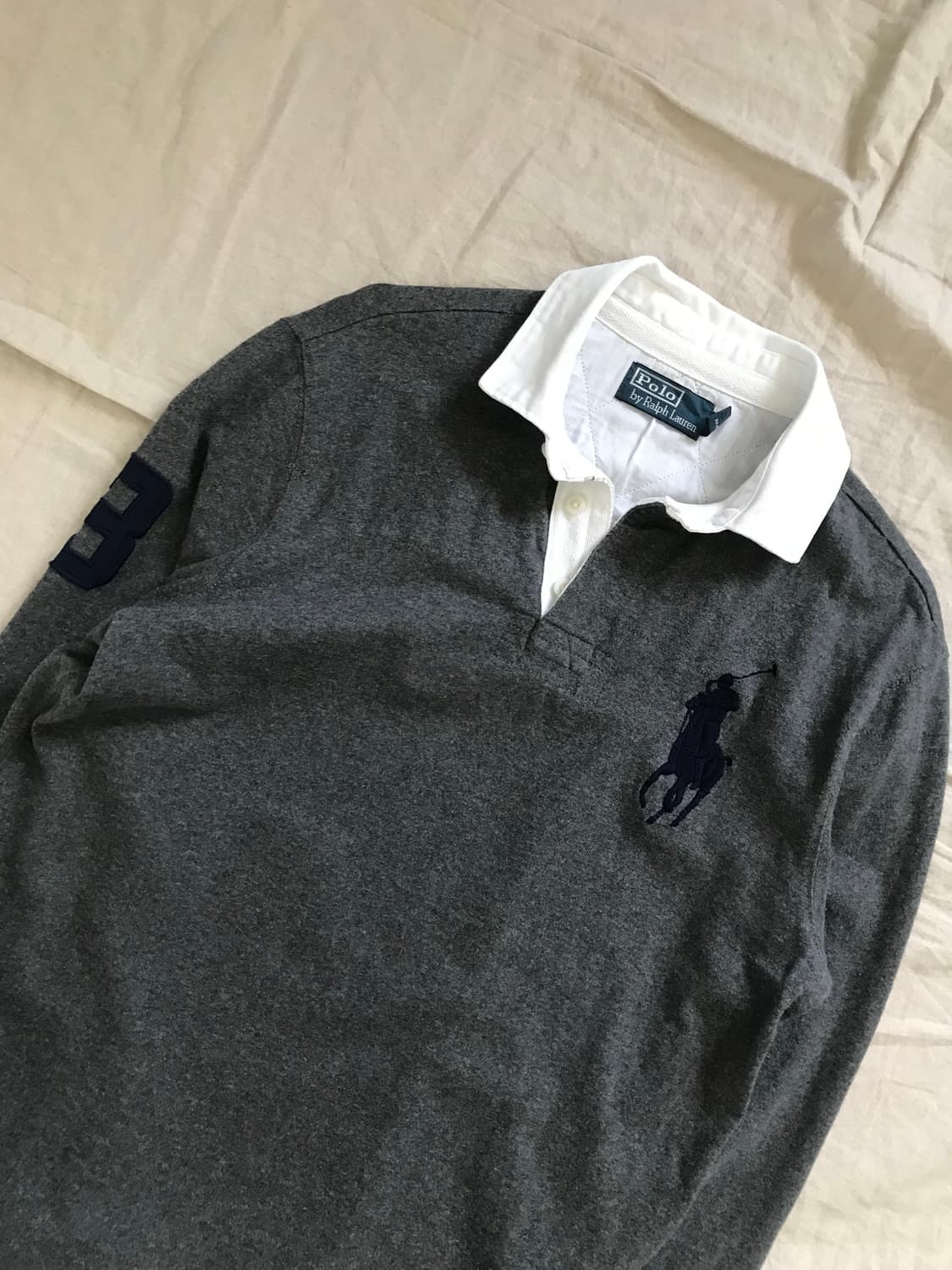 폴로 랄프로렌 빅포니로고 그레이 럭비티 상품이미지6