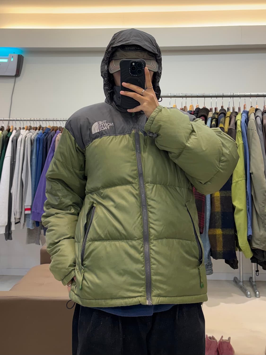 노스페이스 눕시 700 올리브 블랙 패딩 상품이미지6