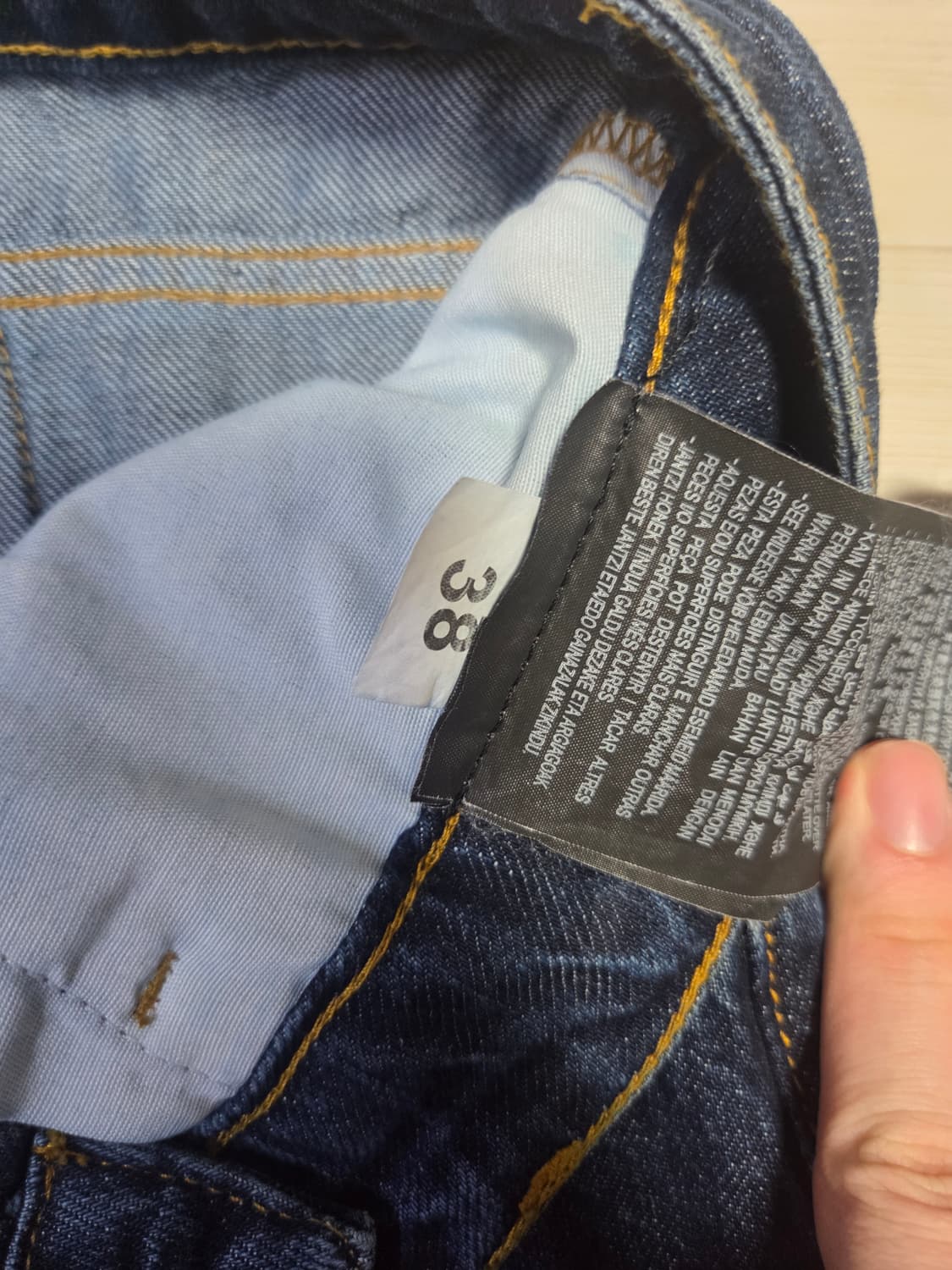 자라 아더에러 와이드 레그진 블루 38 상품이미지3