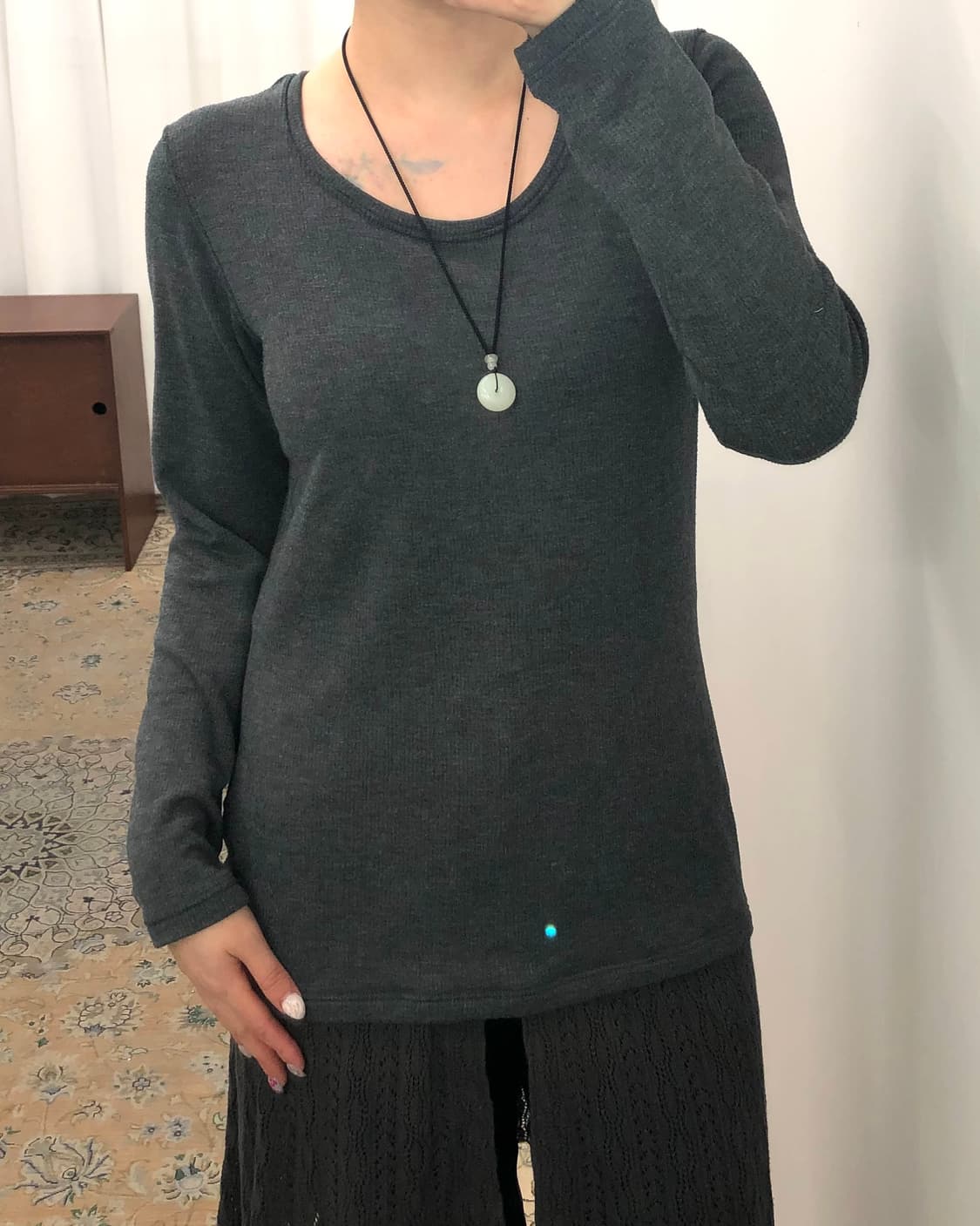 그레이 슬림핏 슬리브 상품이미지2