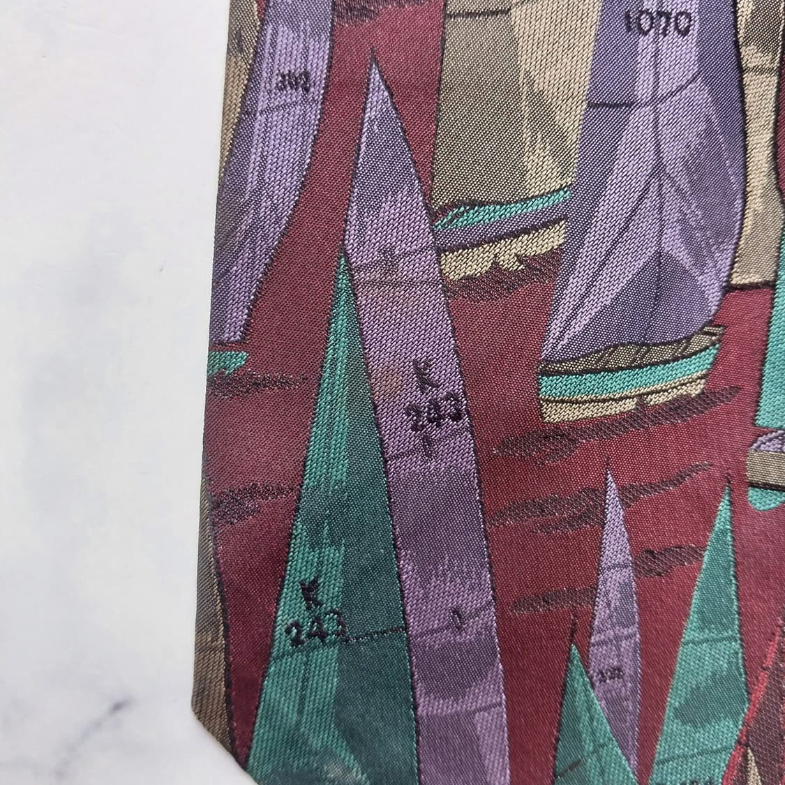 폴로 랄프로렌 넥타이 브라운 멀티 패턴 A+~A등급 K2487 상품이미지10