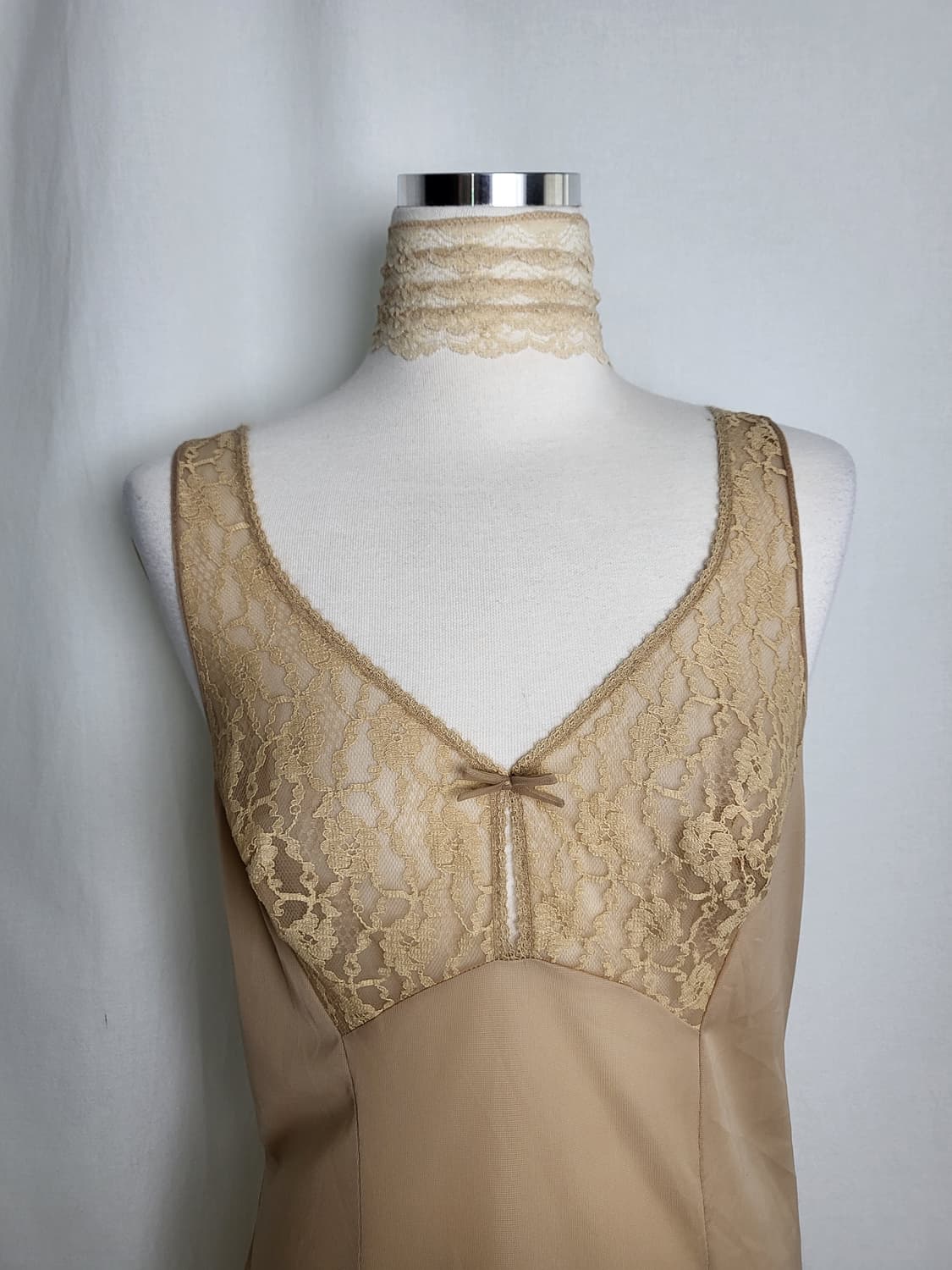 빈티지 노스탤지어 클래식 레이스 롱 슬립 상품이미지2