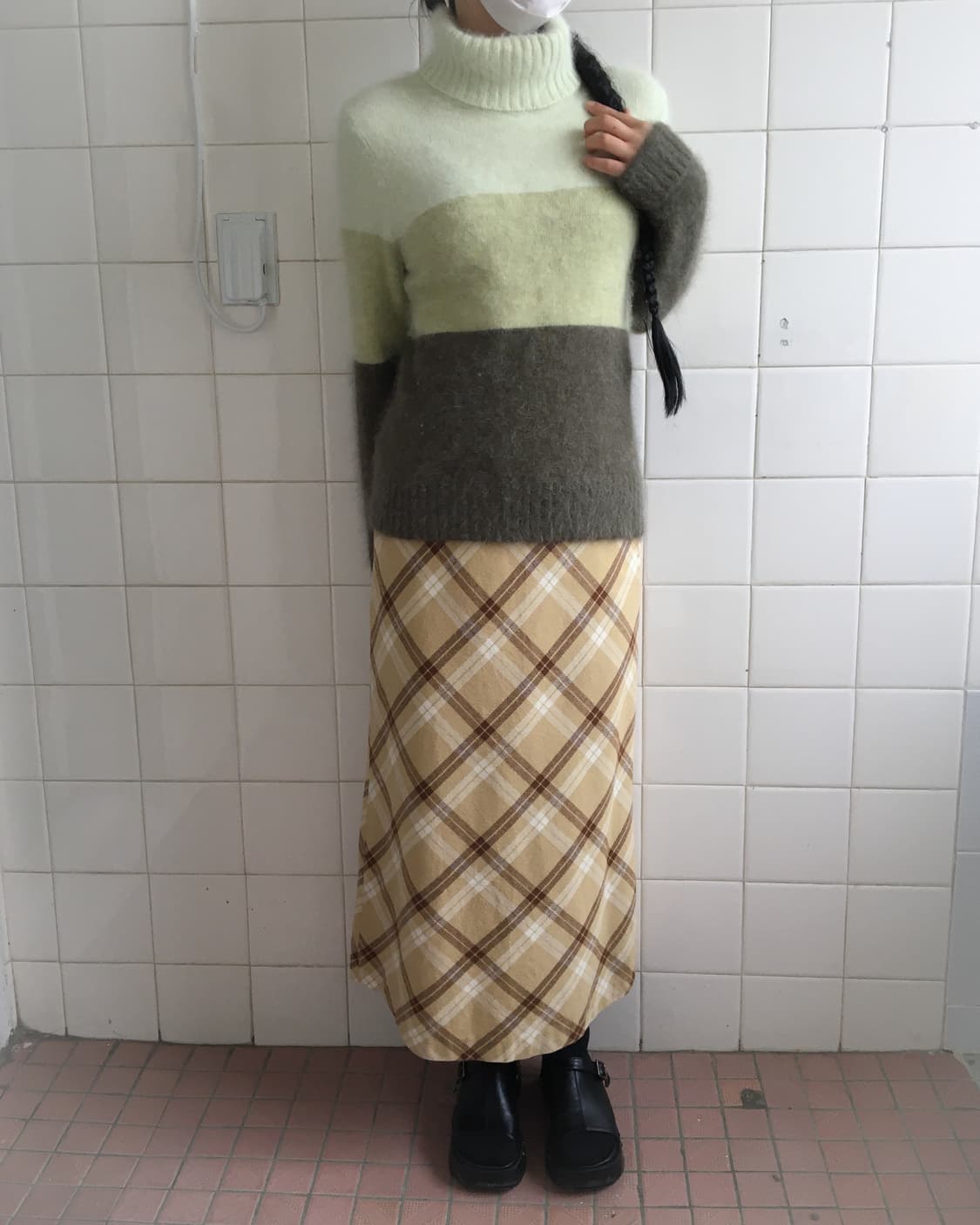angora woolen High neck knit 상품이미지7