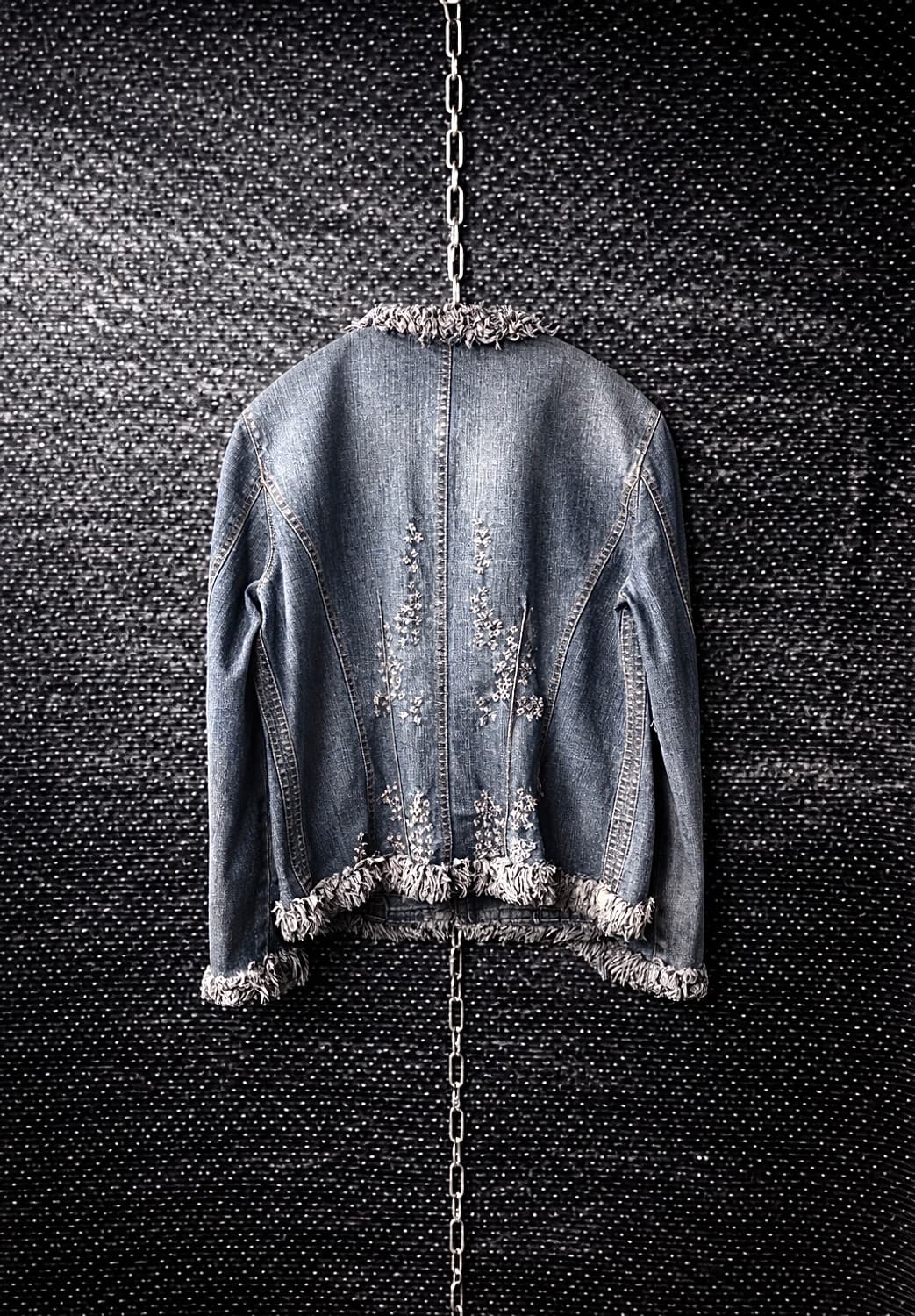 펀칭 데님 트위드자켓 상품이미지2