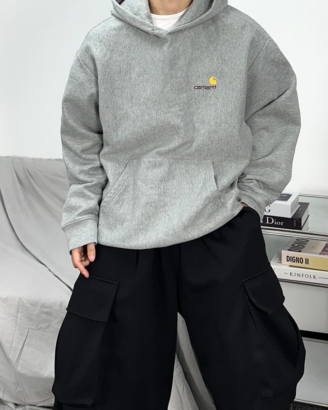 칼하트 wip 그레이 후드티 XL 상품이미지2