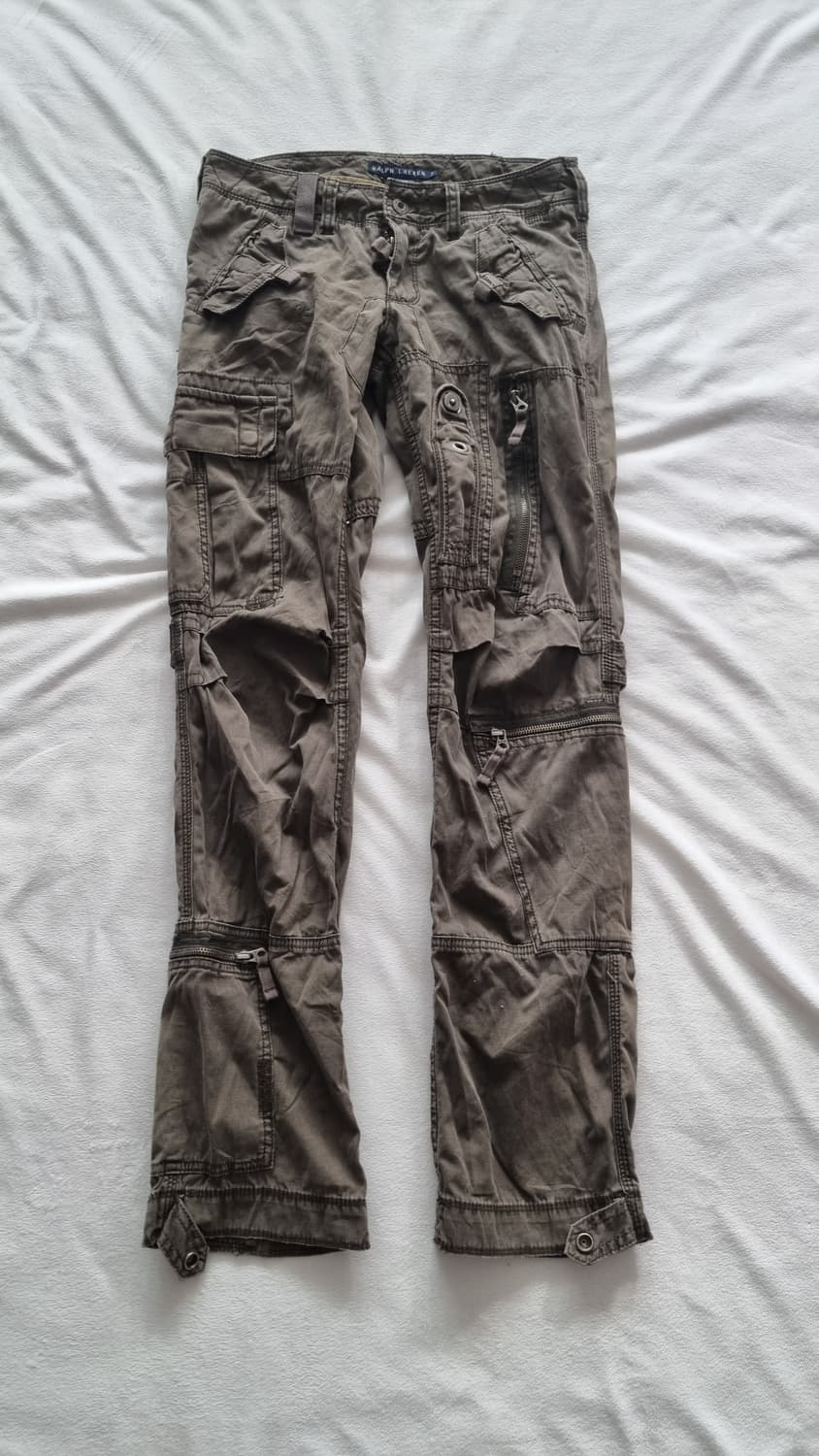 폴로 그런지 펑크 카키 카고 팬츠 상품이미지1