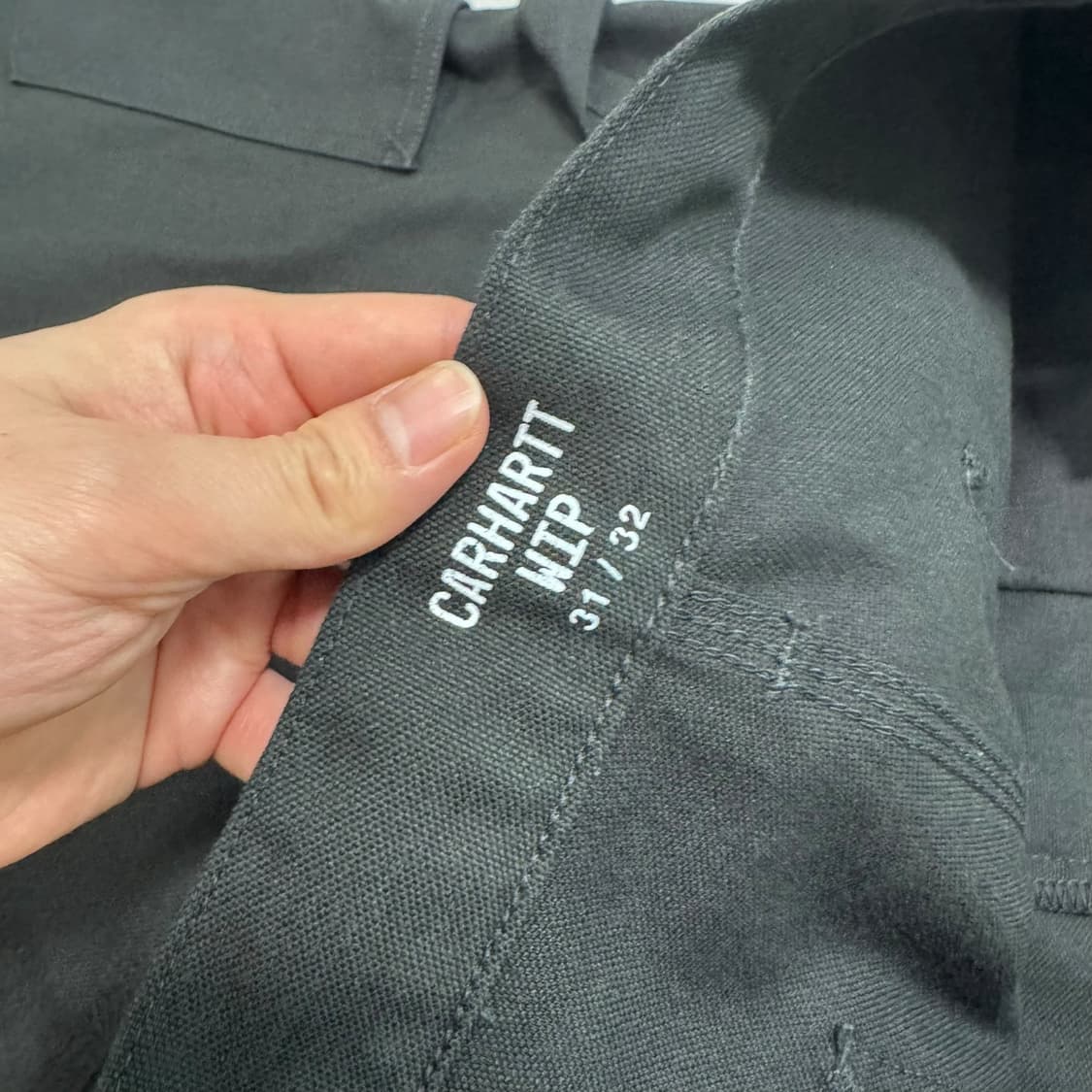 칼하트 WIP 블랙 더블니 워크팬츠 상품이미지4