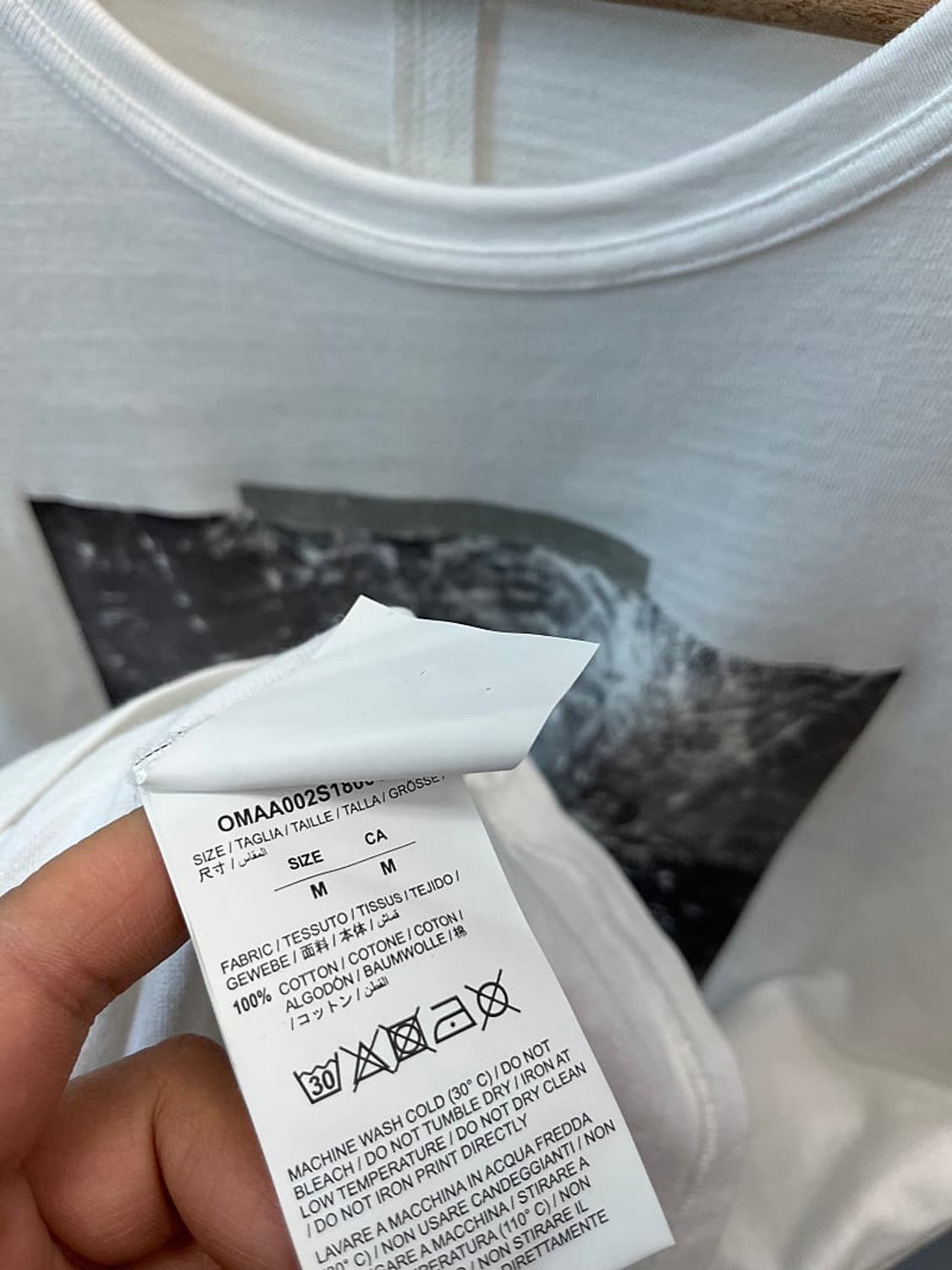 105) 오프화이트 흑백 모나리자 반팔티  상품이미지6