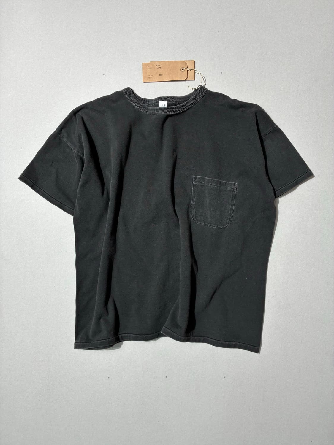 타이가 타카하시 LOT 601 티셔츠 SUMI DYED BLACK 42 상품이미지1