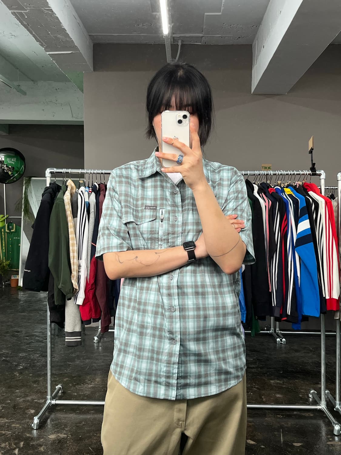 랭글러 반팔 체크 셔츠  상품이미지2