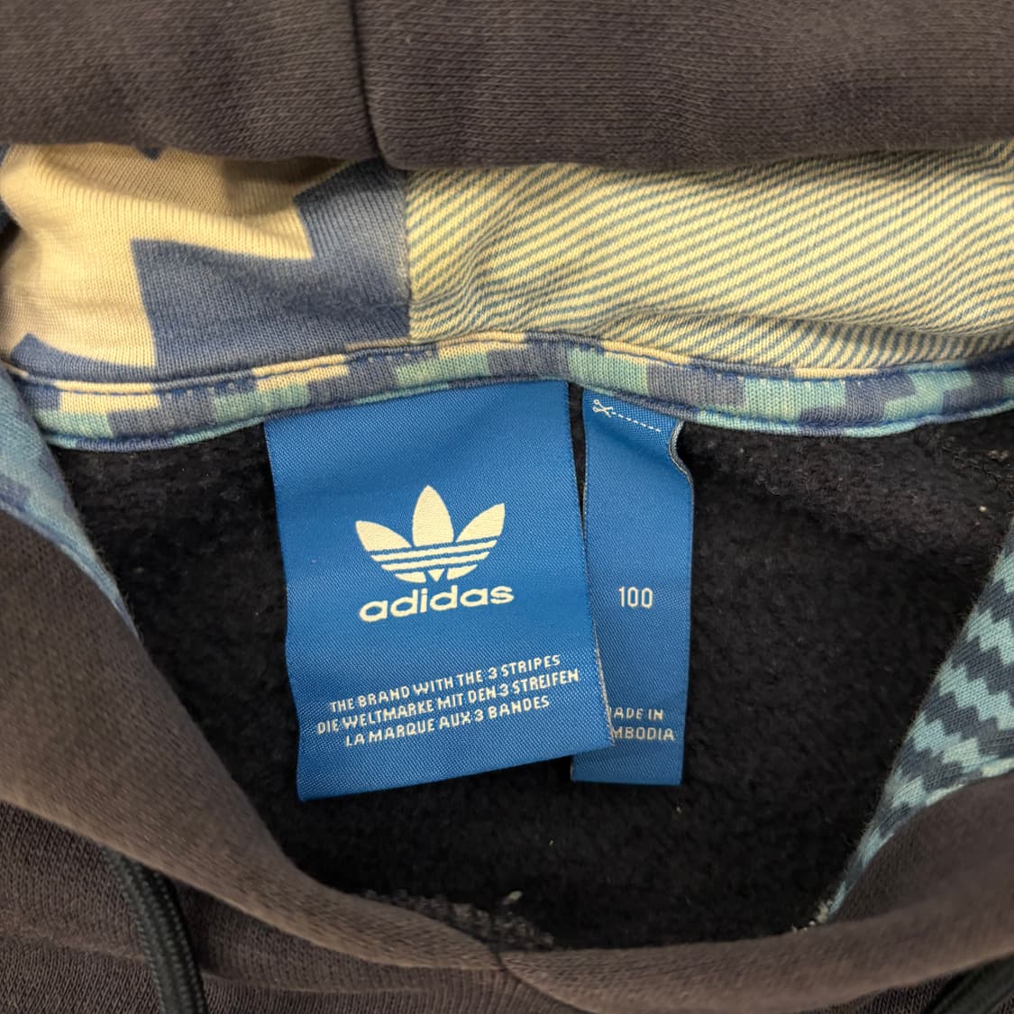 아디다스 체크 트레포일 후드티 상품이미지3