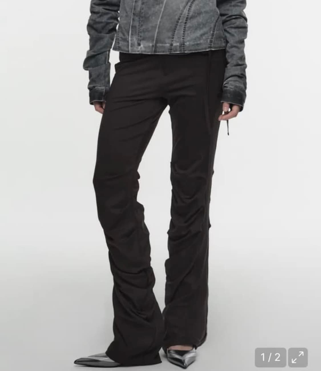 새상품) 나체 드레이핑 저지 팬츠 차콜 1사이즈 상품이미지1