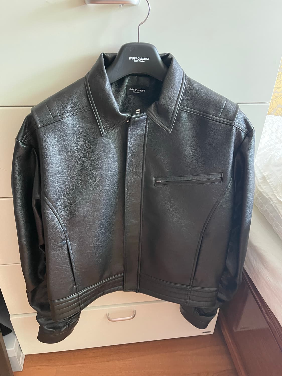 파프롬왓 FAR FAUX LEATHER PUCKERING JACKET 1 상품이미지6