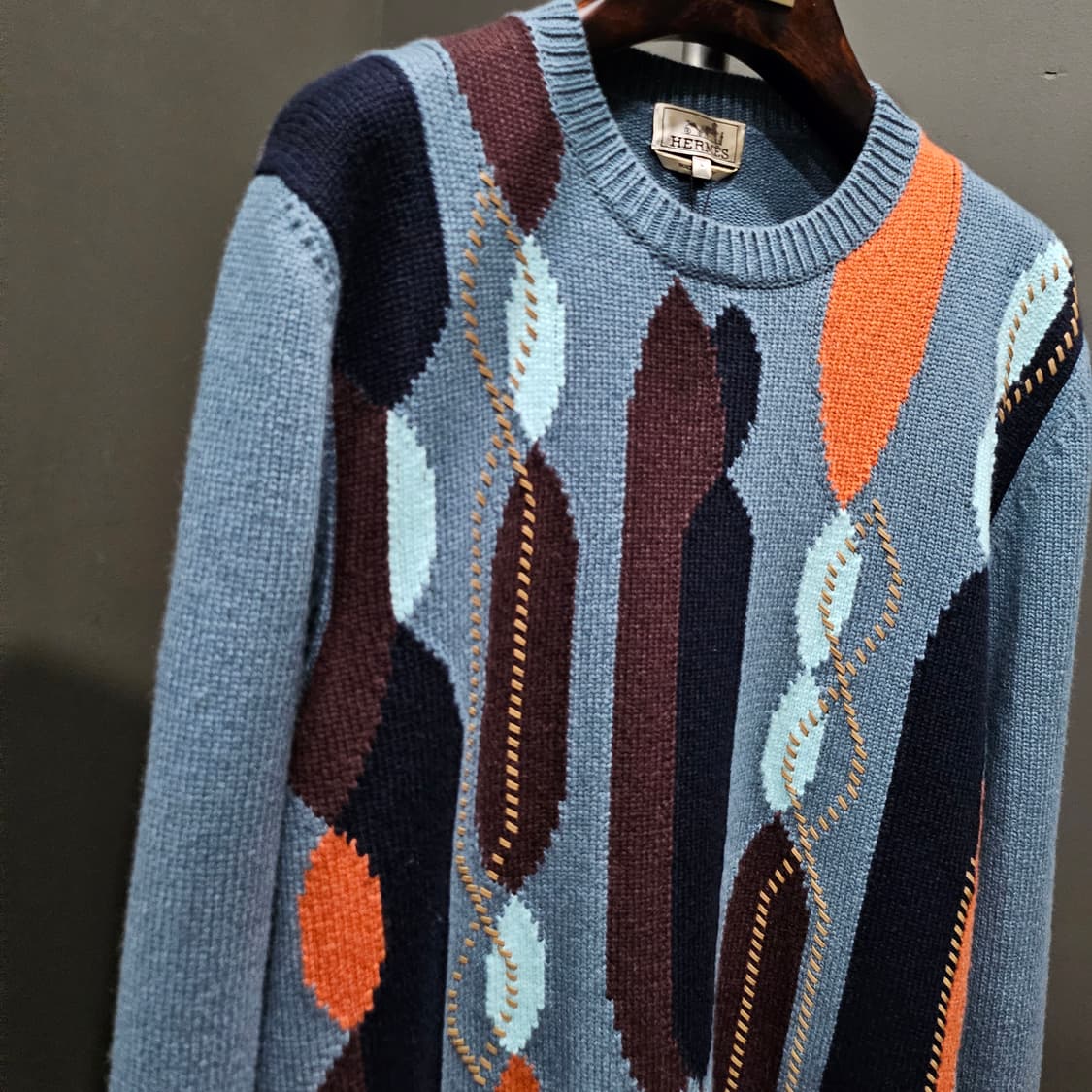 에르메스 런웨이피스 램스킨 트리밍 캐시미어 런웨이 니트 상품이미지6