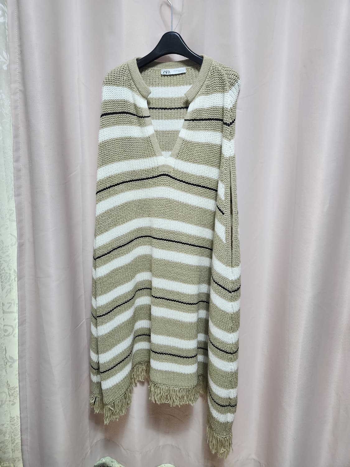 미착용 ZARA 스트라이프 니트 튜닉 상품이미지1