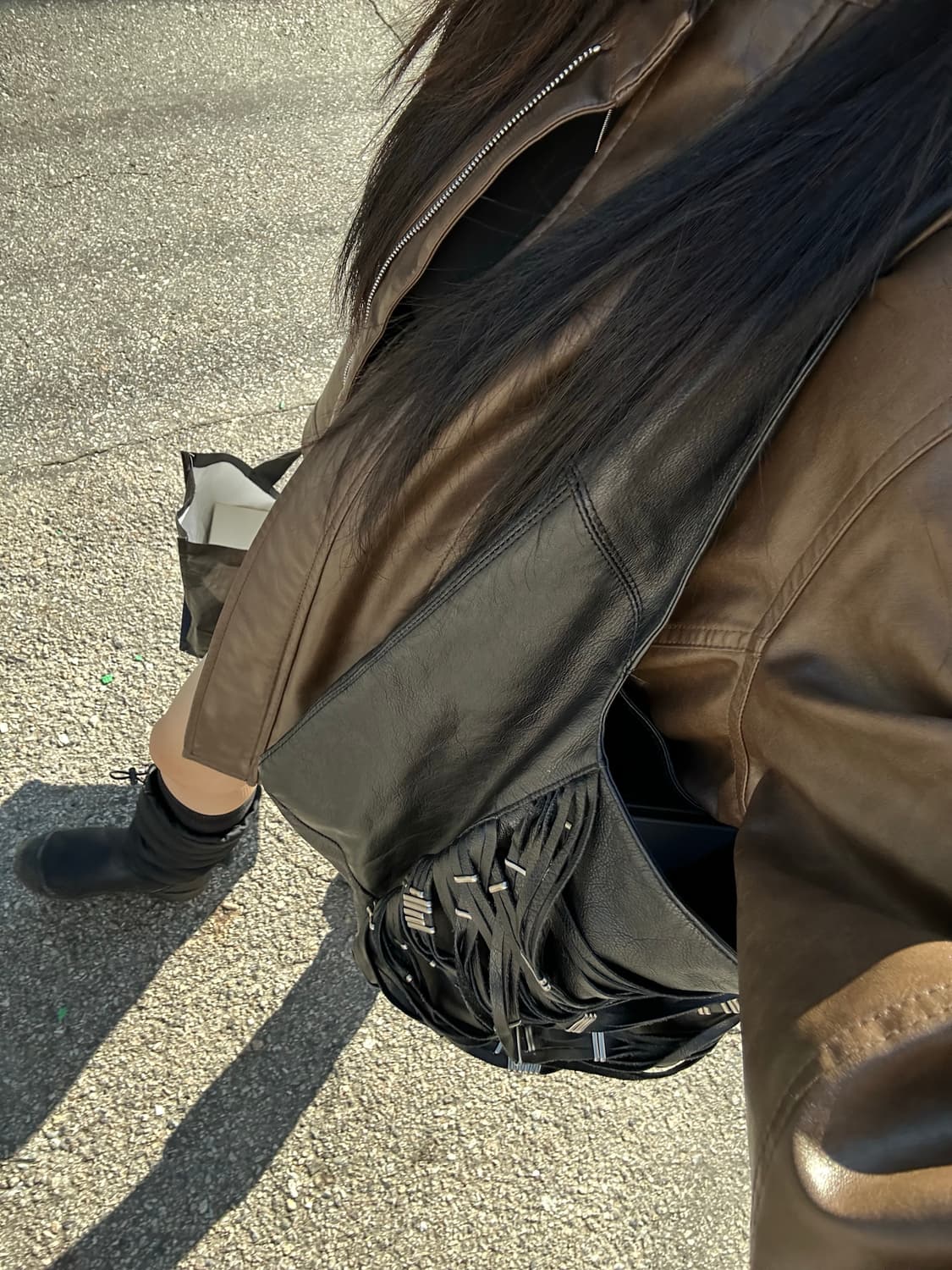 에잇세컨즈 브라운가죽자켓 상품이미지2
