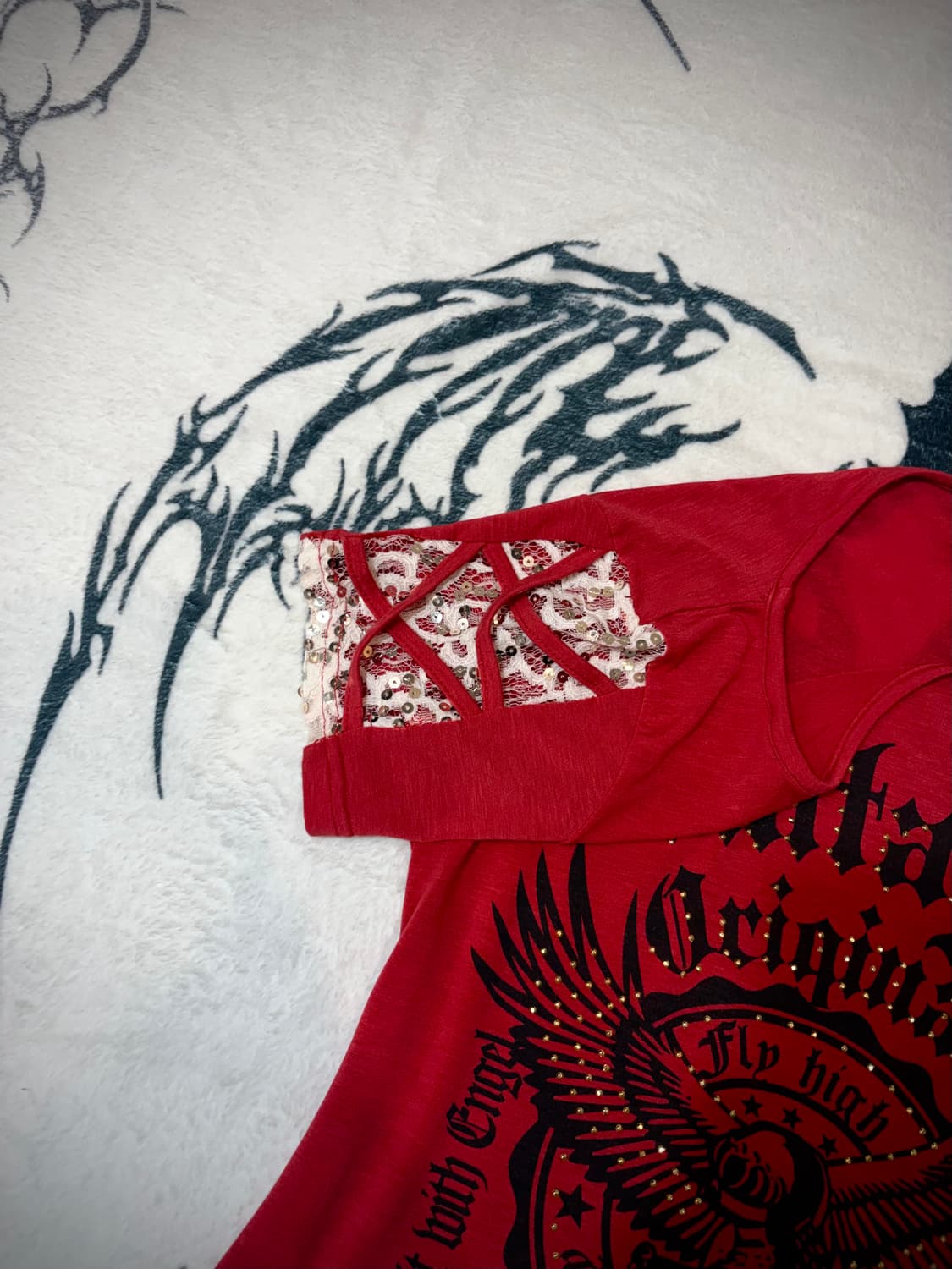 Gothic cubic lettering lace detailsleeve 상품이미지10