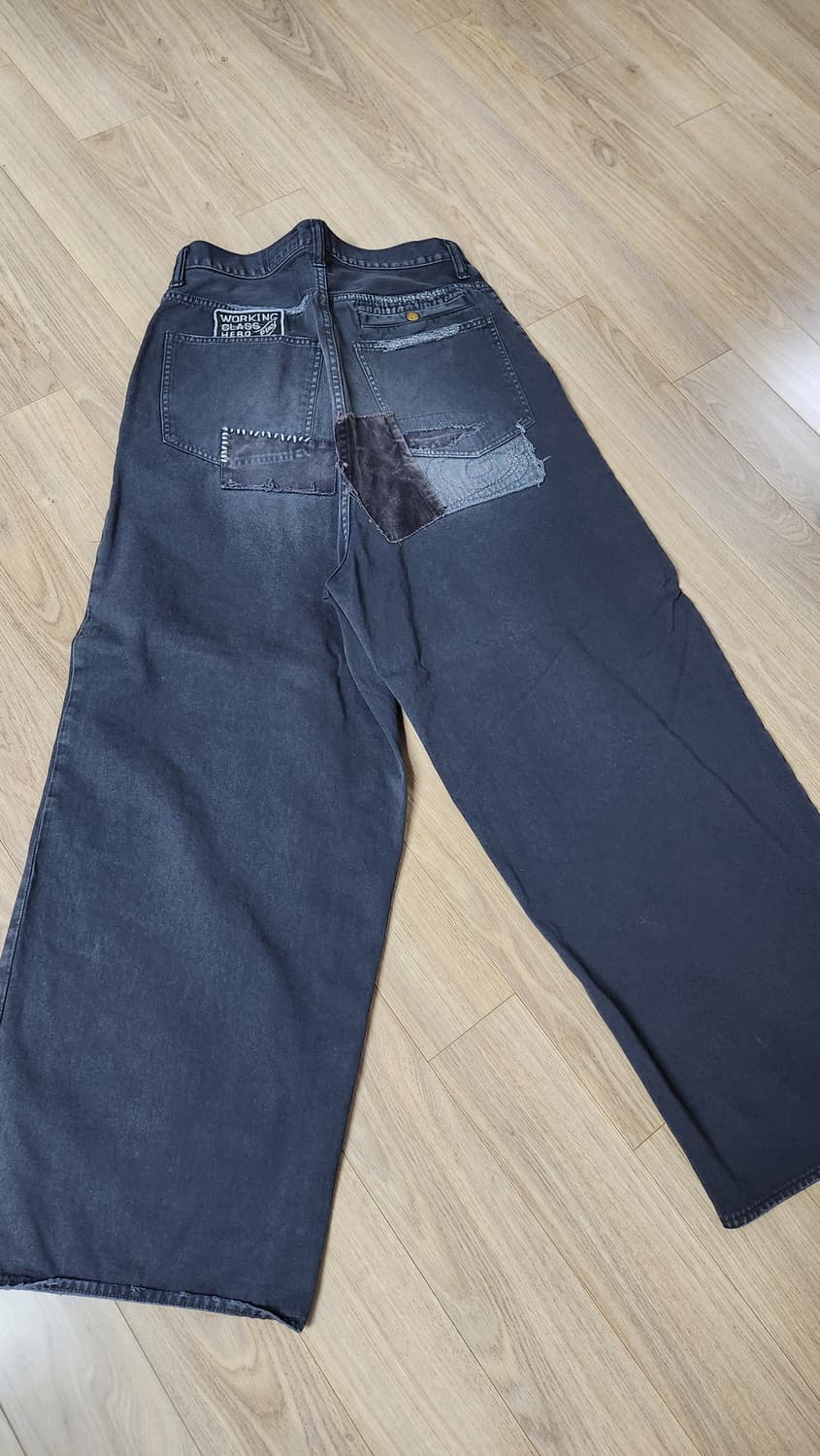 캐피탈 카츠라기 포트 배기 팬츠 블랙 상품이미지3