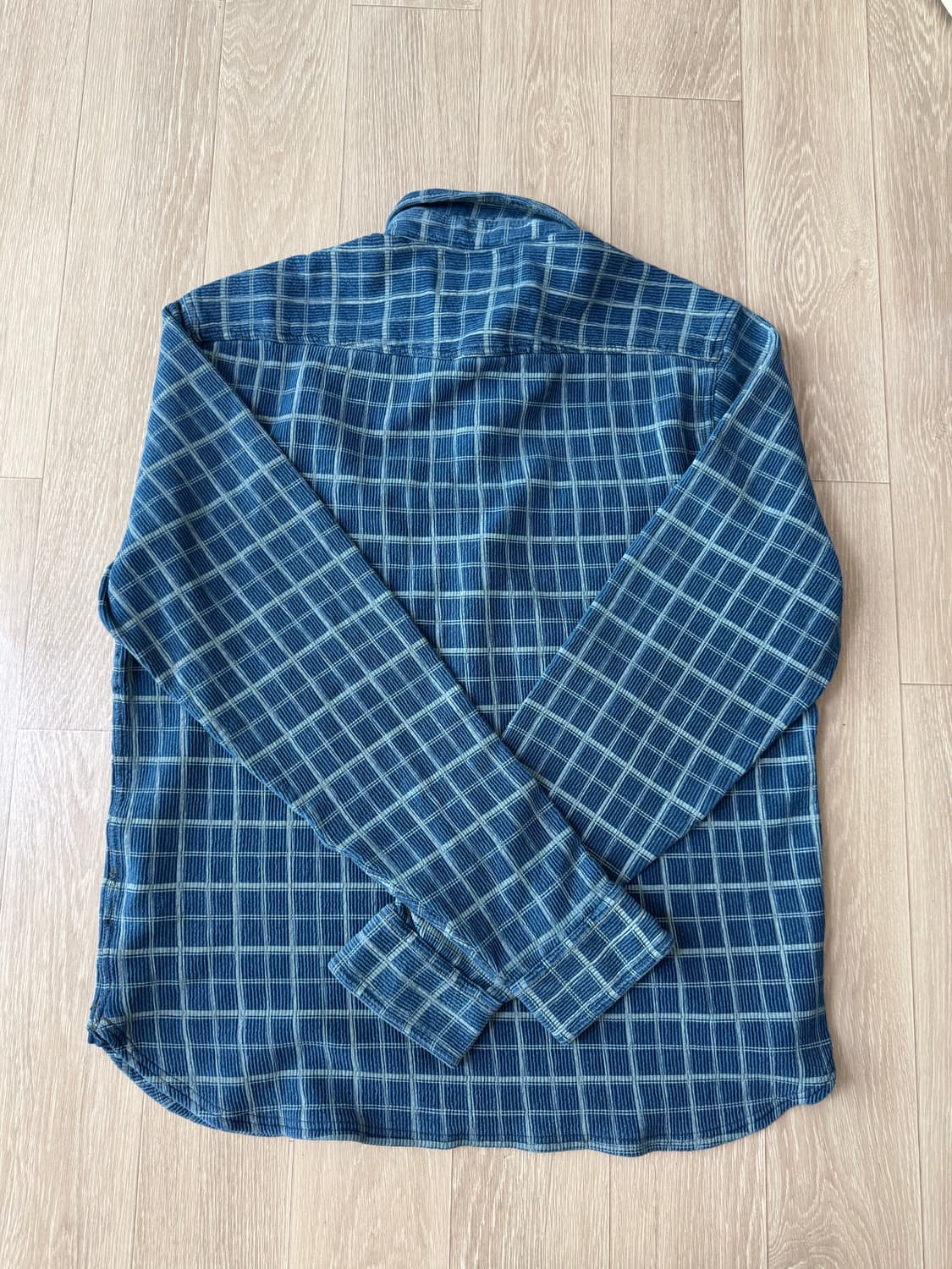 M 더블알엘 인디고 체크 풀오버 워크 셔츠 상품이미지8
