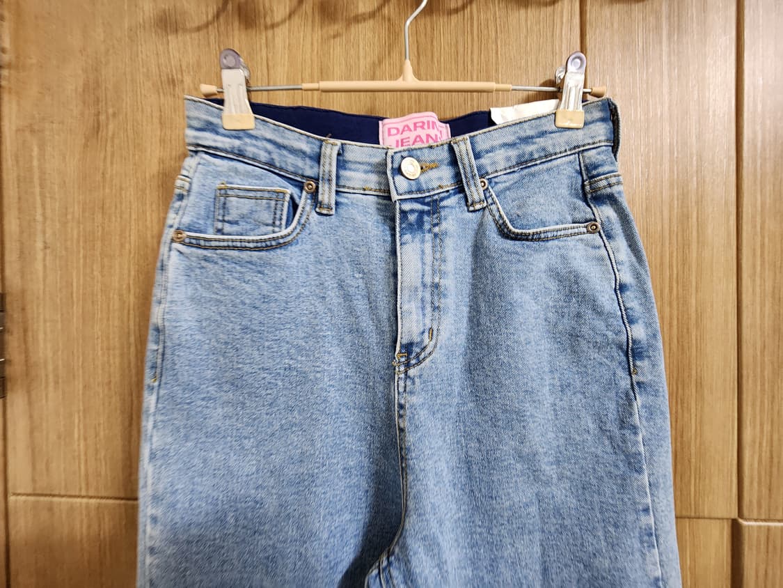 (27)여성 다리미진 스트레이트 데님 팬츠 상품이미지2