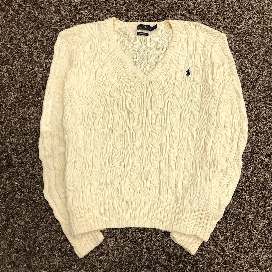 폴로 랄프로렌 아이보리 브이넥 니트  상품이미지2