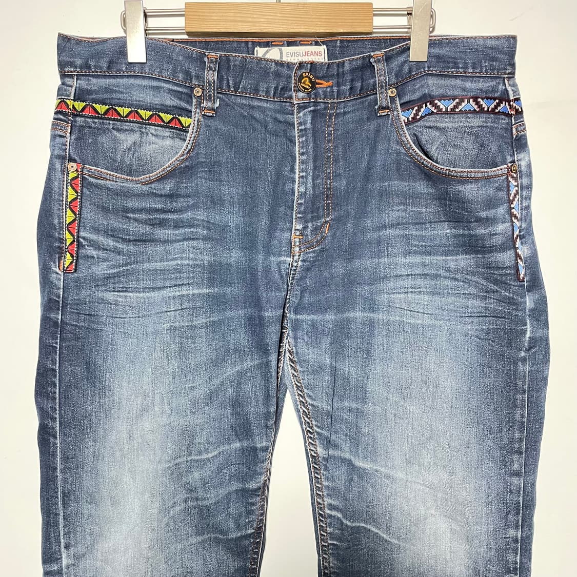 EVISU 에비수 오렌지 갈매기 데님팬츠 상품이미지7