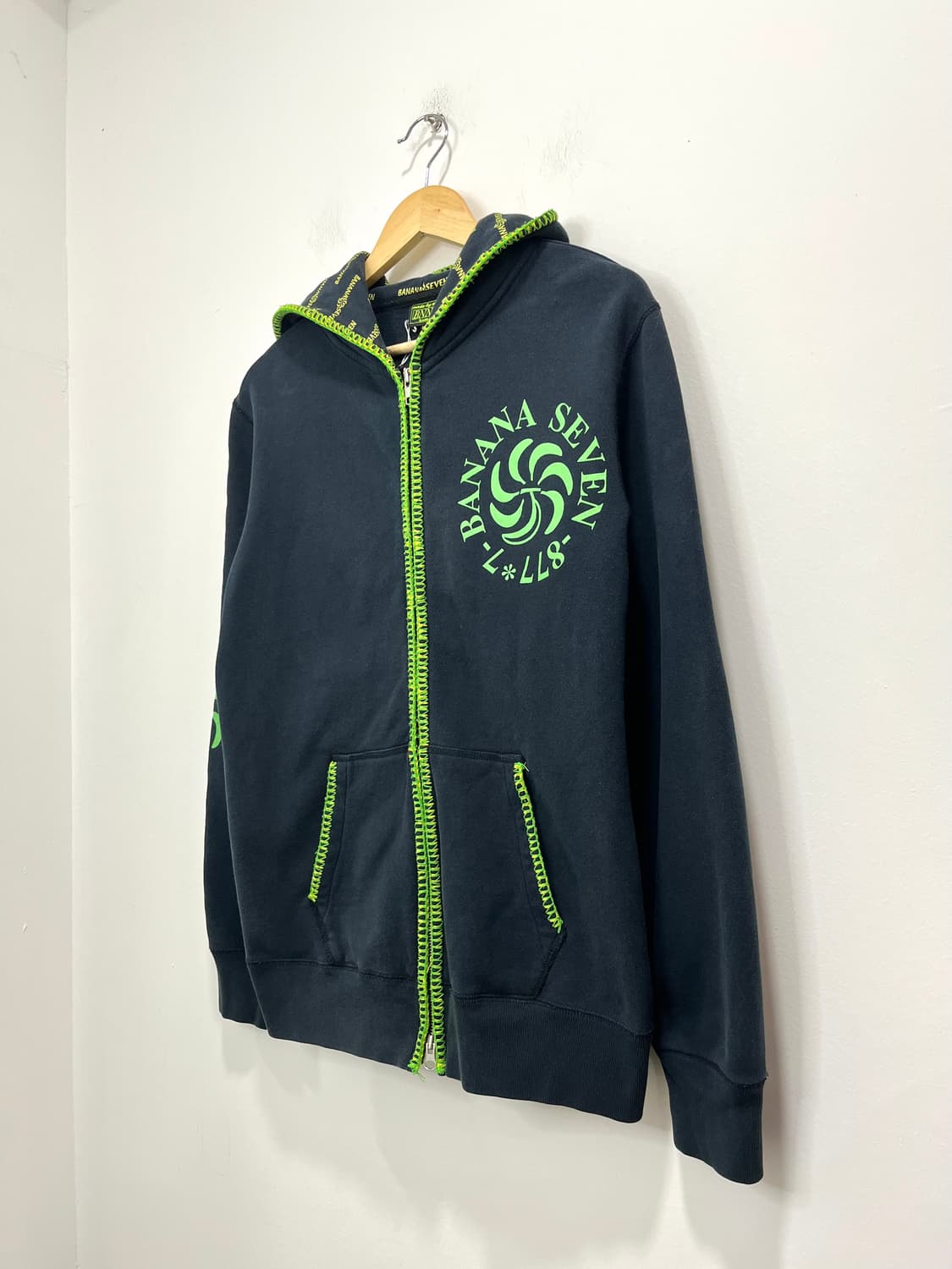일본 빈티지 바나나 세븐 y2k 로고 프린팅 후드집업  상품이미지2