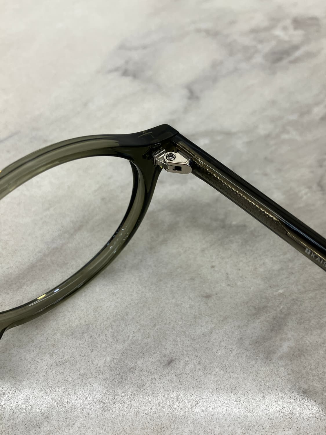 B74 KS 카키 오벌 슬림 뿔테 안경6859 상품이미지3