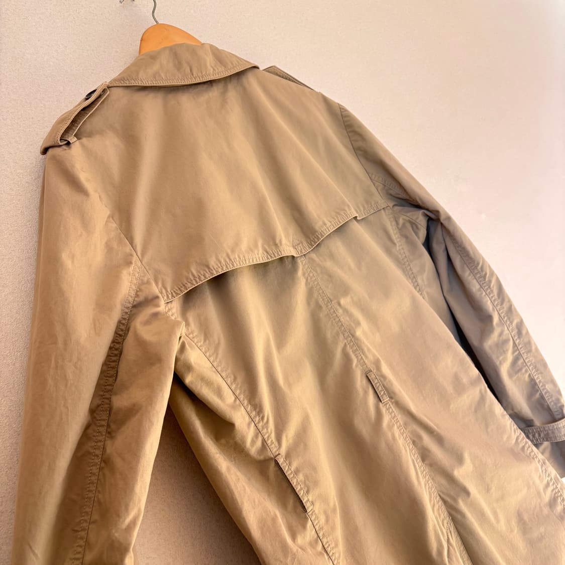 라코스테 105 캐주얼 트렌치 코트 베이지 더블 벨트 없음 상품이미지8