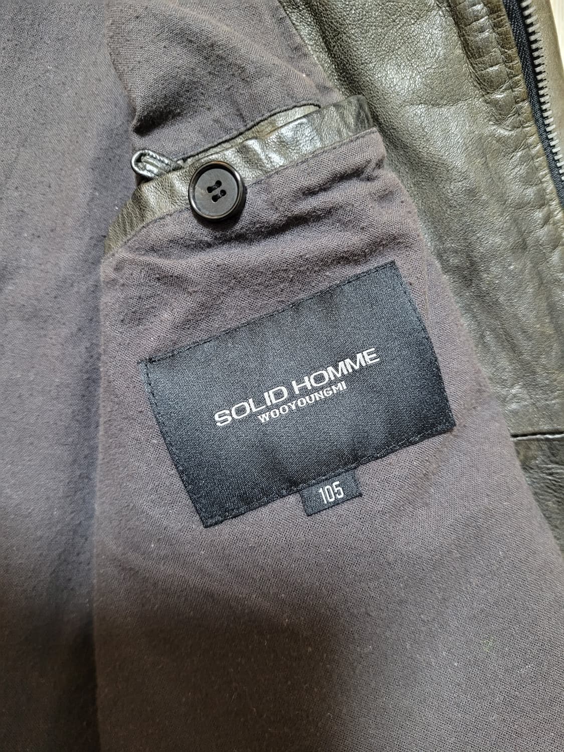 솔리드옴므 우영미 빈티지 가죽자켓 105사이즈 상품이미지4