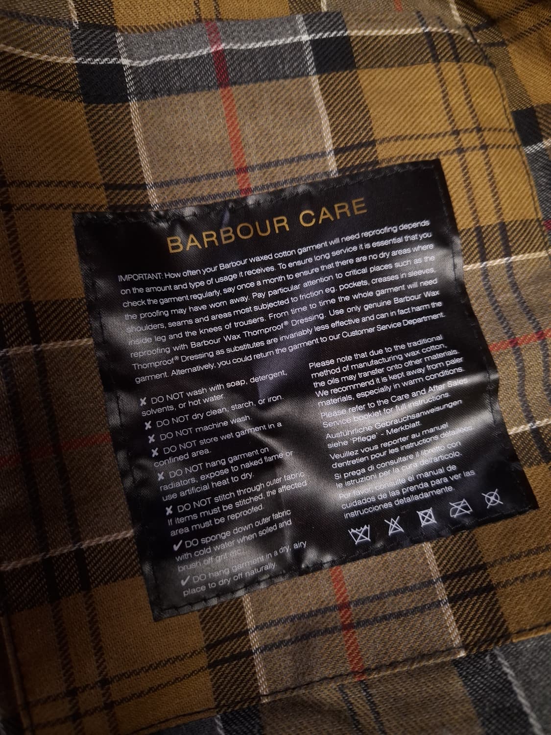 새제품 오리지날 Barbour 바버 블랙 인터내셔널 A7 왁스 자켓 상품이미지7