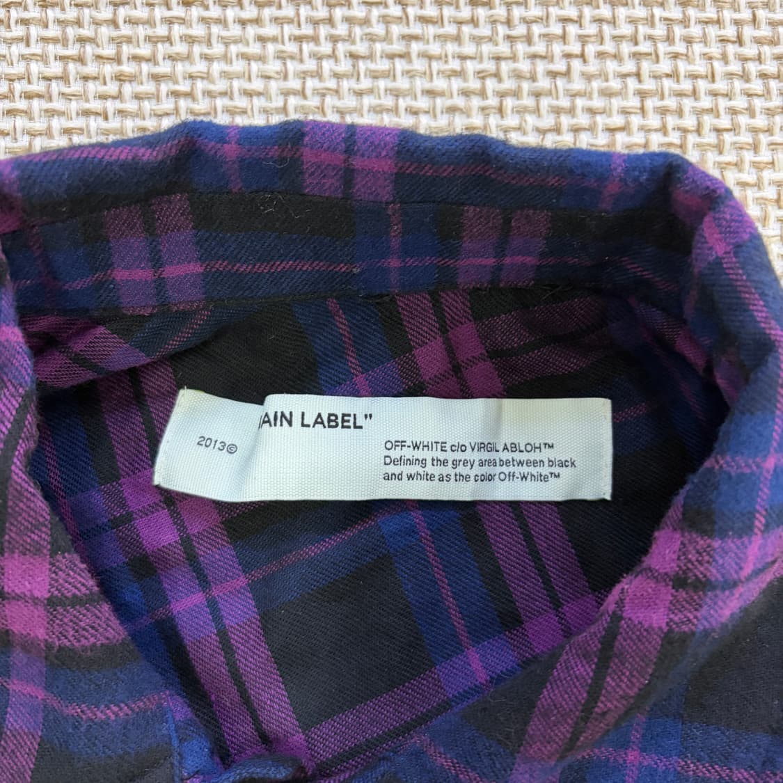 XL 오프화이트  플란넬 체크 긴팔 셔츠 0622D2 상품이미지3