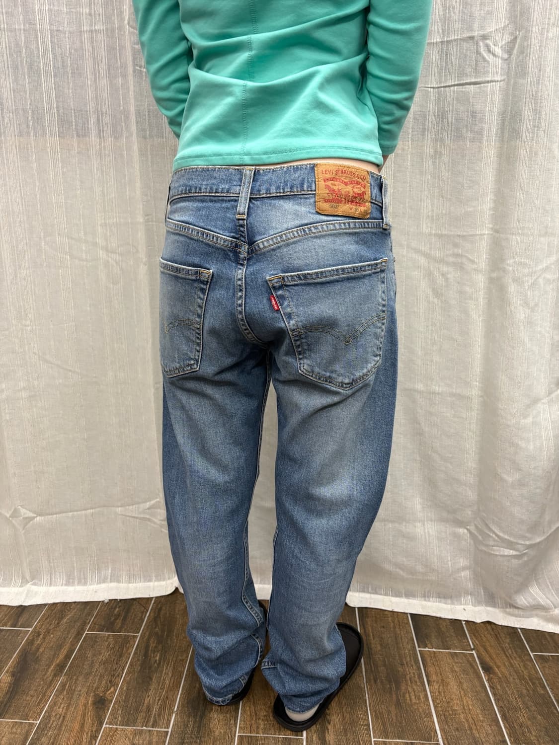 Levis 502 빈티지 워싱 데님 팬츠 Levis 502 상품이미지1